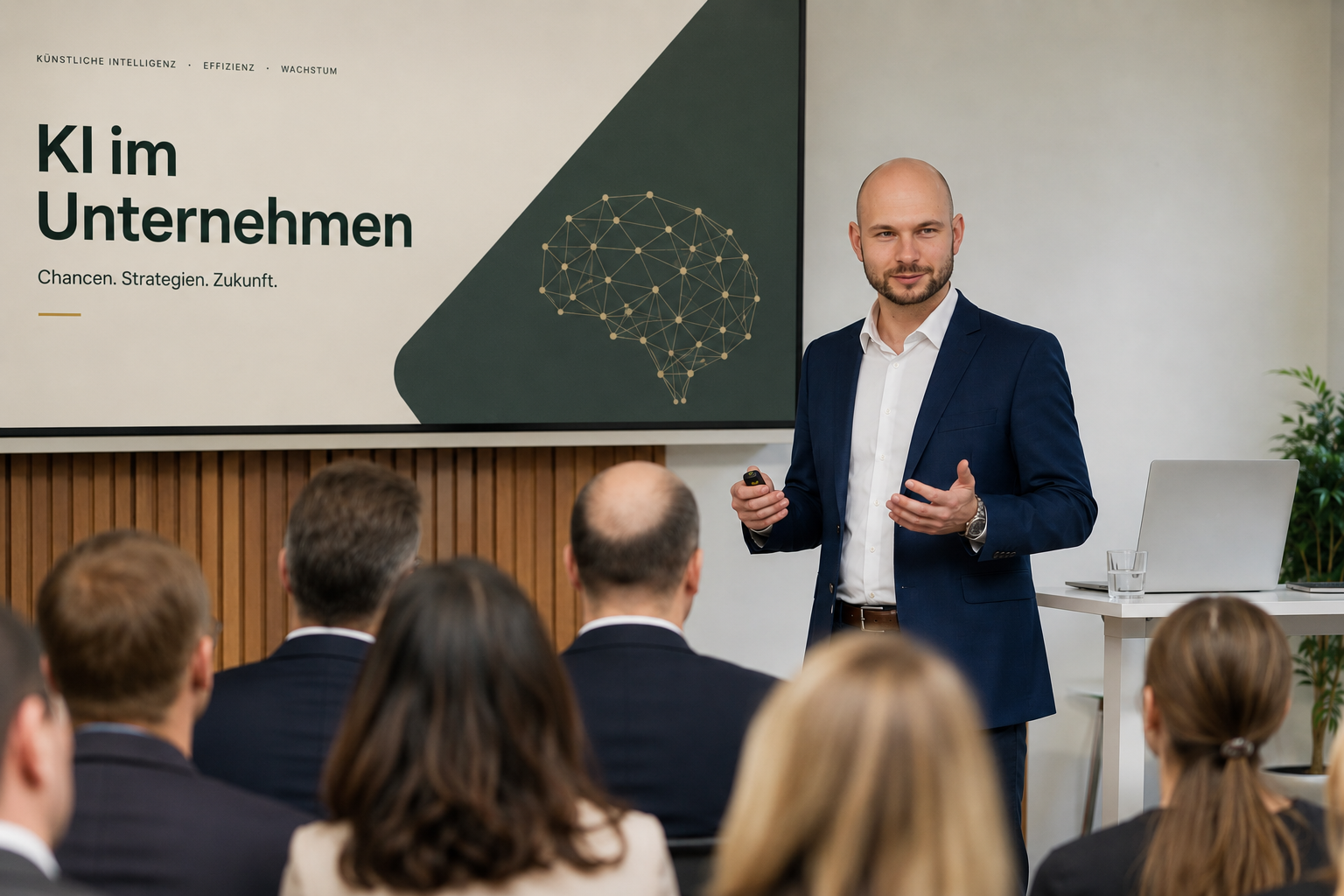 Werkbank mit Notizen, Haftnotizen und einem aufgeschlagenen Notizbuch – ruhige Workshop-Atmosphäre